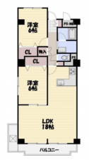 京都市伏見区向島二ノ丸町、マンションの間取り画像です