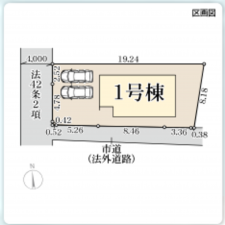 京都市伏見区深草願成町、新築一戸建ての間取り画像です