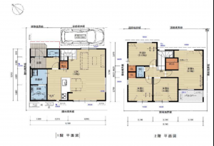 京都市伏見区淀下津町、新築一戸建ての間取り画像です