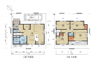 京都市伏見区淀下津町、新築一戸建ての間取り画像です