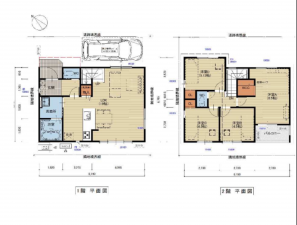 京都市伏見区淀下津町、新築一戸建ての間取り画像です