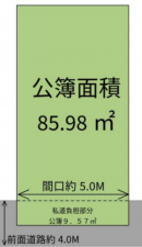 京都市伏見区深草佐野屋敷町、土地の間取り画像です