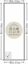 京都市南区唐橋西寺町、土地の間取り画像です