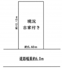 京都市伏見区羽束師鴨川町、土地の間取り画像です