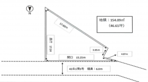 京都市伏見区久我森の宮町、土地の間取り画像です