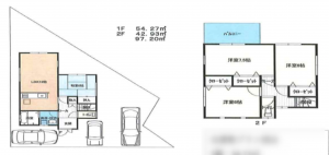 京都市伏見区久我森の宮町、新築一戸建ての間取り画像です