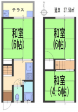 京都市伏見区石田大山町、中古一戸建ての間取り画像です