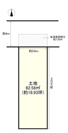 京都市伏見区向島中島町、土地の間取り画像です