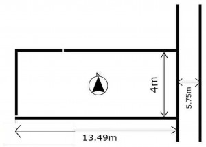 京都市南区吉祥院船戸町、土地の間取り画像です