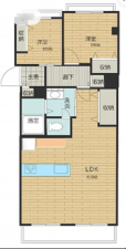京都市伏見区深草堀田町、マンションの間取り画像です