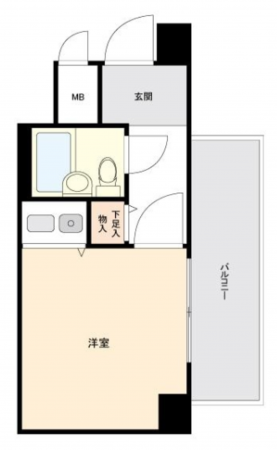 京都市伏見区深草泓ノ壺町、マンションの間取り画像です