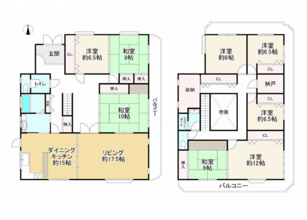 京都市伏見区深草谷口町、中古一戸建ての間取り画像です