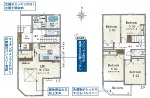 京都市伏見区桃山町大島、新築一戸建ての間取り画像です