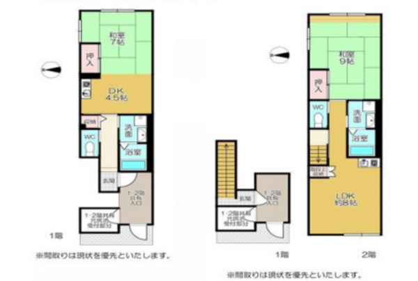 京都市伏見区桃山町松平筑前、中古一戸建ての間取り画像です