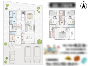 京都市伏見区醍醐西大路町、新築一戸建ての間取り画像です