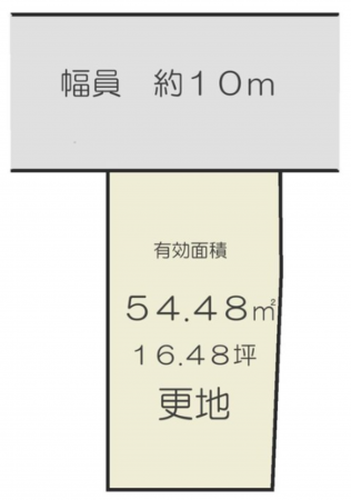 京都市伏見区竹田向代町、土地の間取り画像です