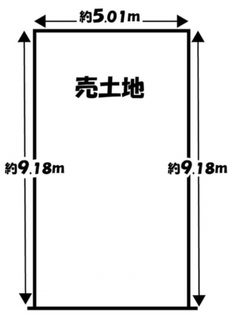 京都市伏見区深草直違橋南、土地の間取り画像です
