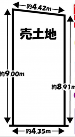 京都市伏見区両替町、土地の間取り画像です
