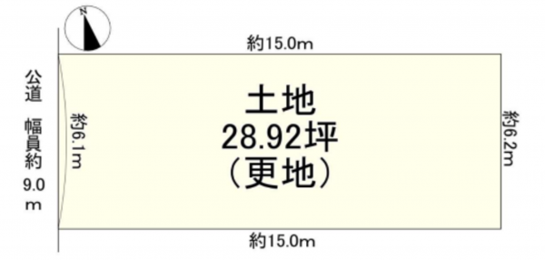 京都市伏見区醍醐南端山町、土地の間取り画像です