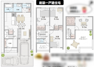 京都市伏見区向島二ノ丸町、新築一戸建ての間取り画像です