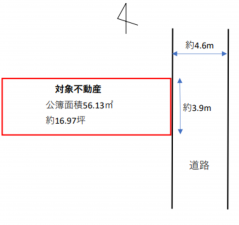 京都市伏見区淀本町、土地の間取り画像です