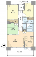 京都市伏見区深草柴田屋敷町、マンションの間取り画像です