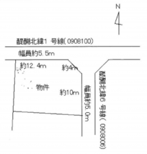 京都市伏見区醍醐古道町、土地の間取り画像です