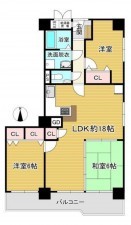 京都市南区吉祥院石原長田町、マンションの間取り画像です