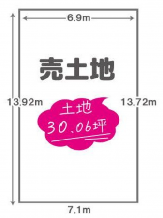 京都市伏見区醍醐岸ノ上町、土地の間取り画像です