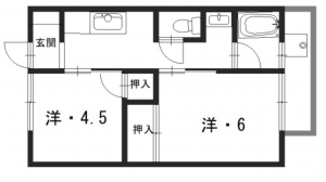 京都市伏見区醍醐切レ戸町、マンションの間取り画像です