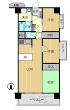 京都市南区西九条島町、マンションの間取り画像です