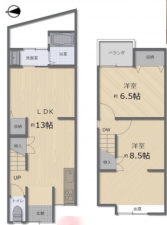 京都市伏見区淀際目町、中古一戸建ての間取り画像です