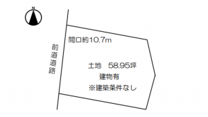 京都市伏見区深草大亀谷大山町、土地の間取り画像です