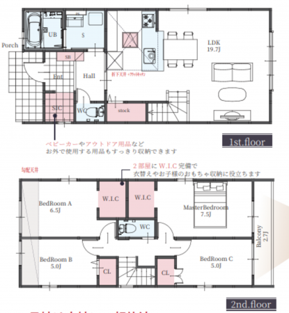 京都市伏見区桃山町正宗、新築一戸建ての間取り画像です