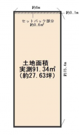 京都市伏見区桃山町泰長老、土地の間取り画像です