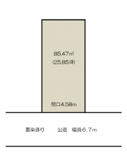 京都市伏見区深草越後屋敷町、土地の間取り画像です