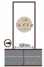 京都市南区吉祥院前田町、土地の間取り画像です