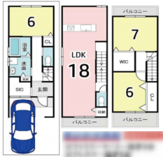 京都市伏見区深草大島屋敷町、新築一戸建ての間取り画像です