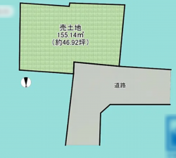 京都市伏見区下鳥羽北三町、土地の間取り画像です