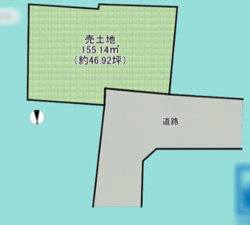 京都市伏見区下鳥羽北三町、土地の間取り画像です