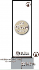 京都市伏見区深草フチ町、土地の間取り画像です