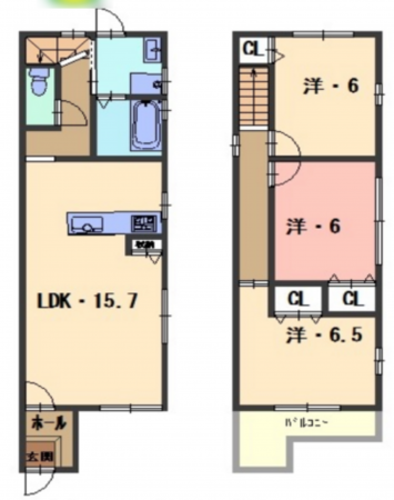 京都市伏見区日野谷寺町、中古一戸建ての間取り画像です