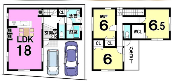 京都市伏見区向島中島町、土地の建築プラン例画像です