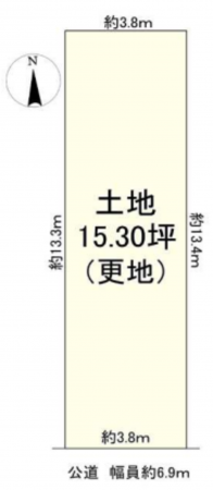 京都市伏見区羽束師菱川町、土地の間取り画像です