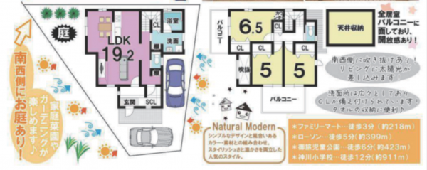 京都市伏見区久我本町、新築一戸建ての間取り画像です