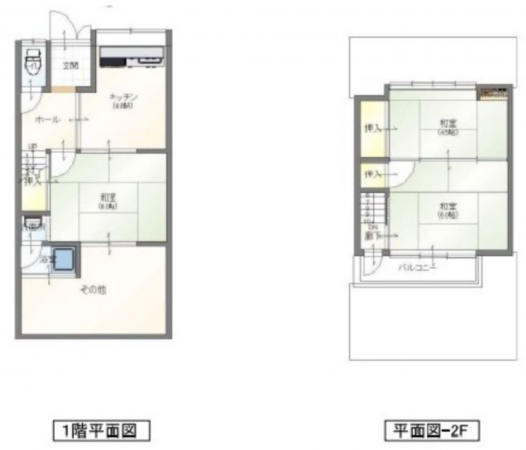 京都市伏見区淀美豆町、中古一戸建ての間取り画像です