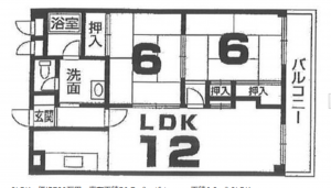 京都市南区久世殿城町、マンションの間取り画像です