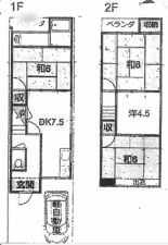 京都市伏見区醍醐岸ノ上町、中古一戸建ての間取り画像です