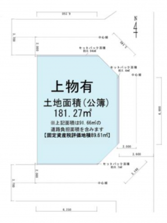 京都市伏見区津知橋町、土地の間取り画像です