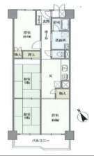 京都市南区吉祥院石原長田町、マンションの間取り画像です